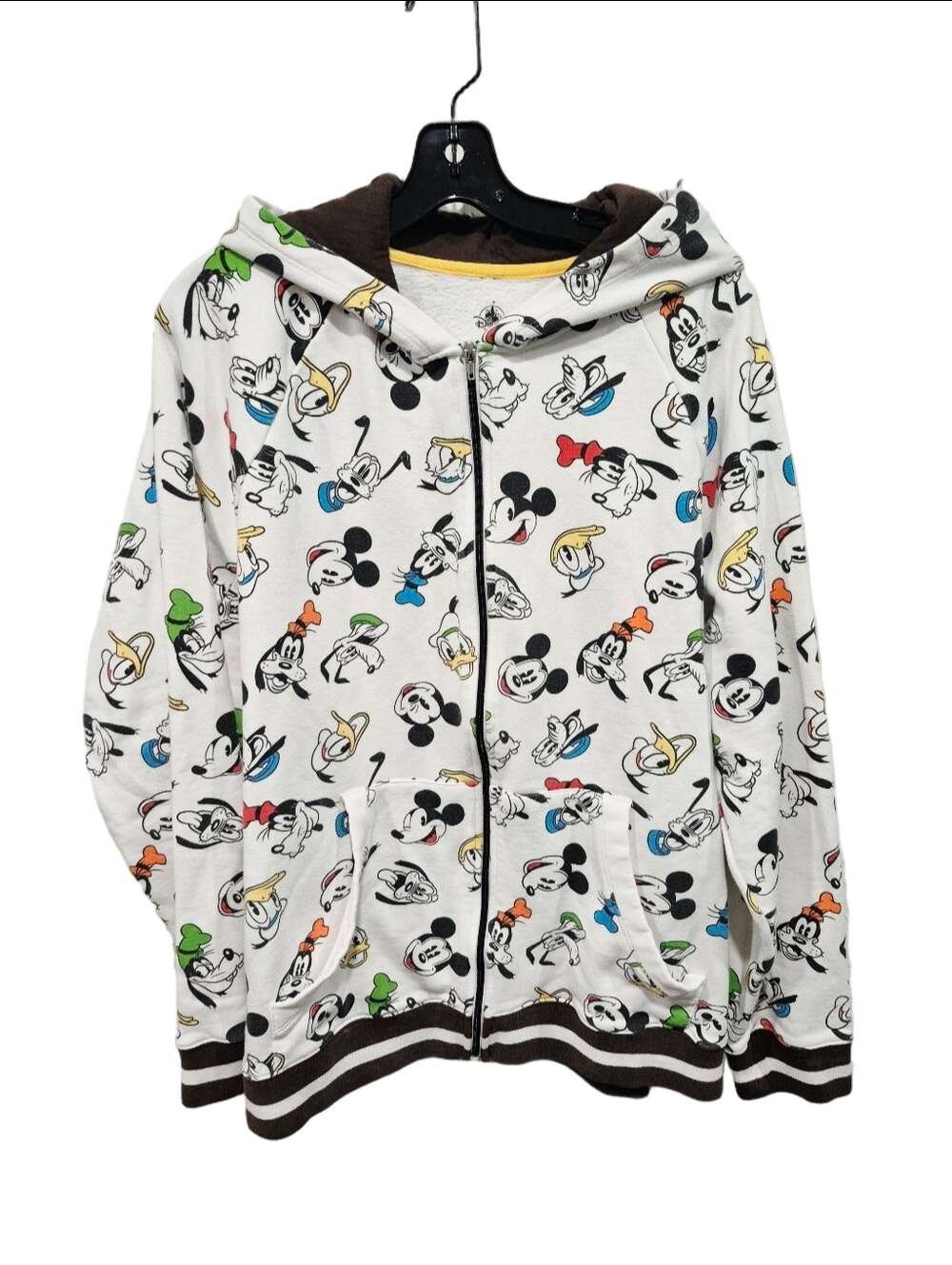 Disney Parks Mickey & Friends All-Over Print Full-Zip Hoodie Mens XL